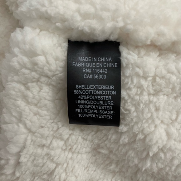 Empyre Women’s Flannel Sherpa Long Sleeve Jacket Color Orange White - Picture 12 of 13